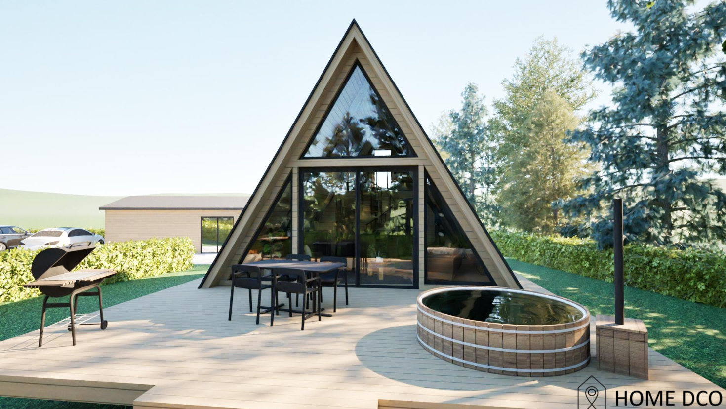 Les 3 Atypiques, maisons en A insolites